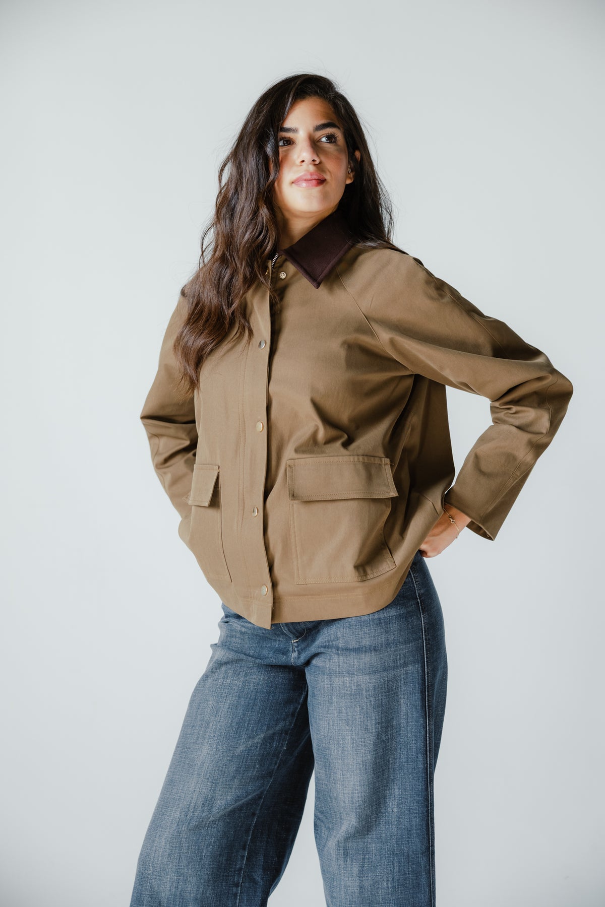 Fallen Jacket in Olive wood