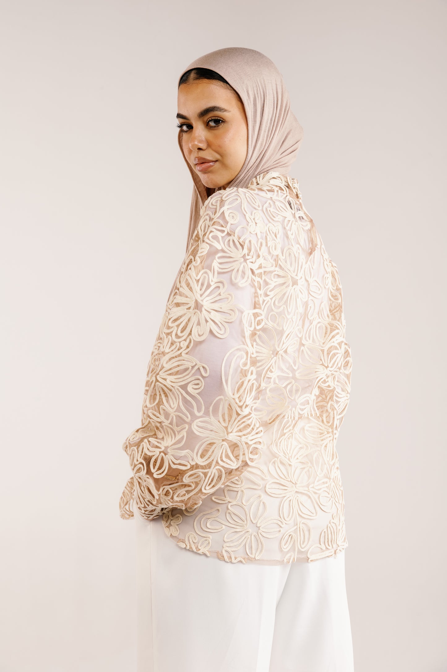The Bloom Blouse in Vanilla