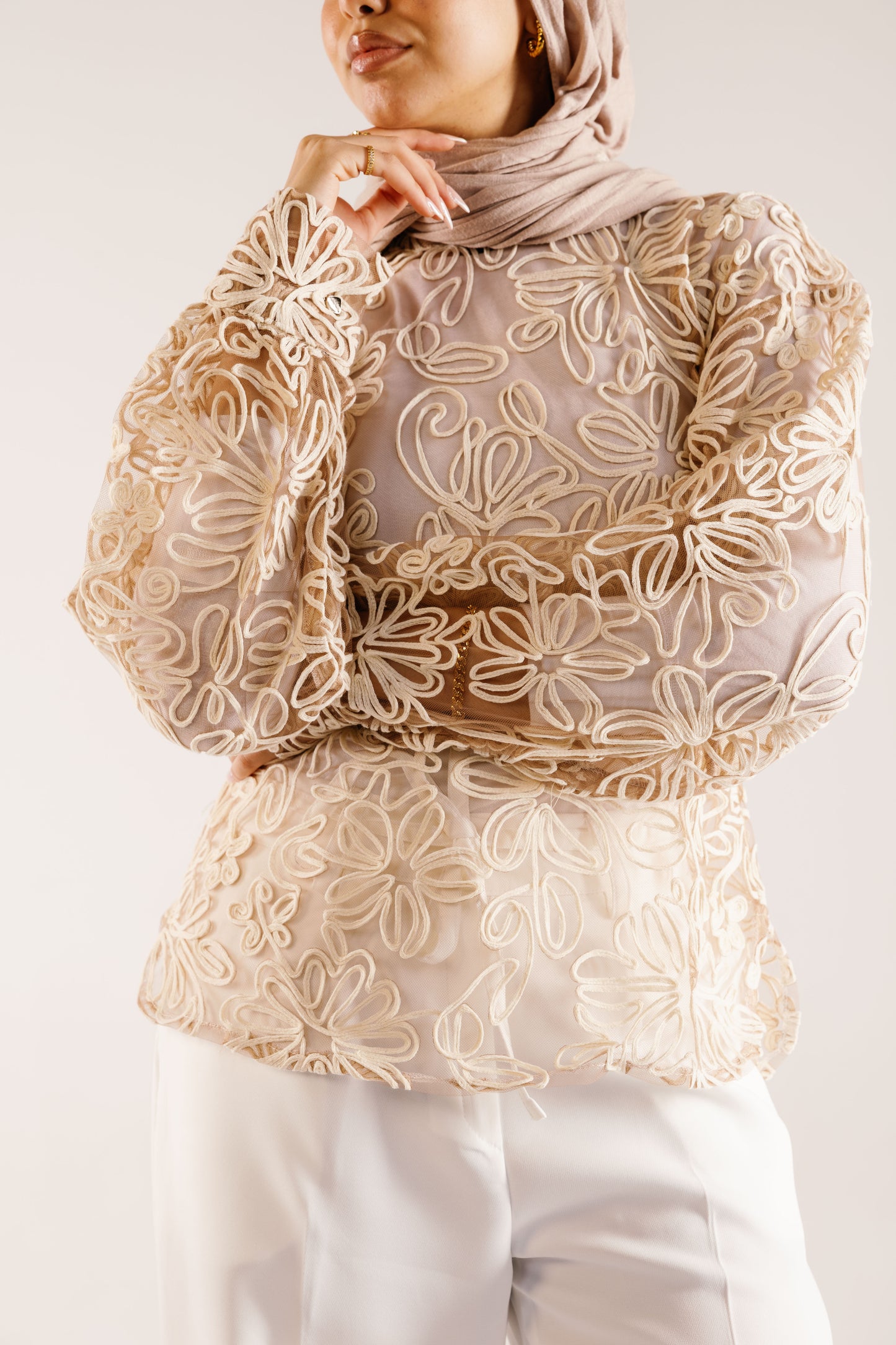 The Bloom Blouse in Vanilla