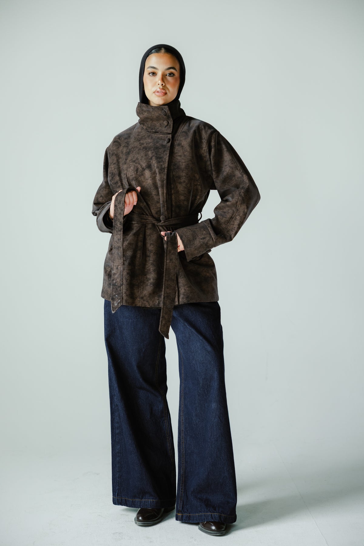 The Underwood Leather Jacket in Walnut