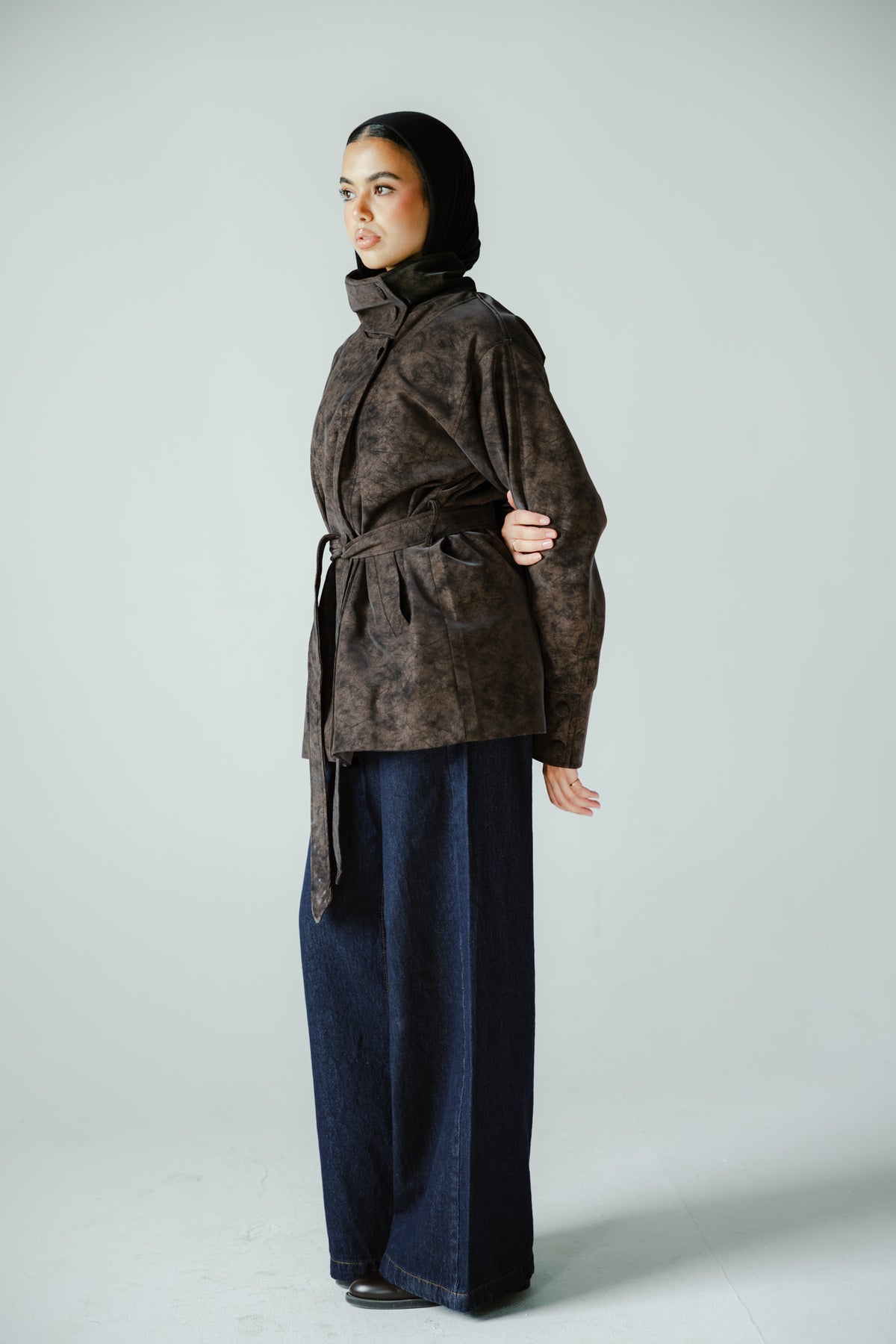 The Underwood Leather Jacket in Walnut