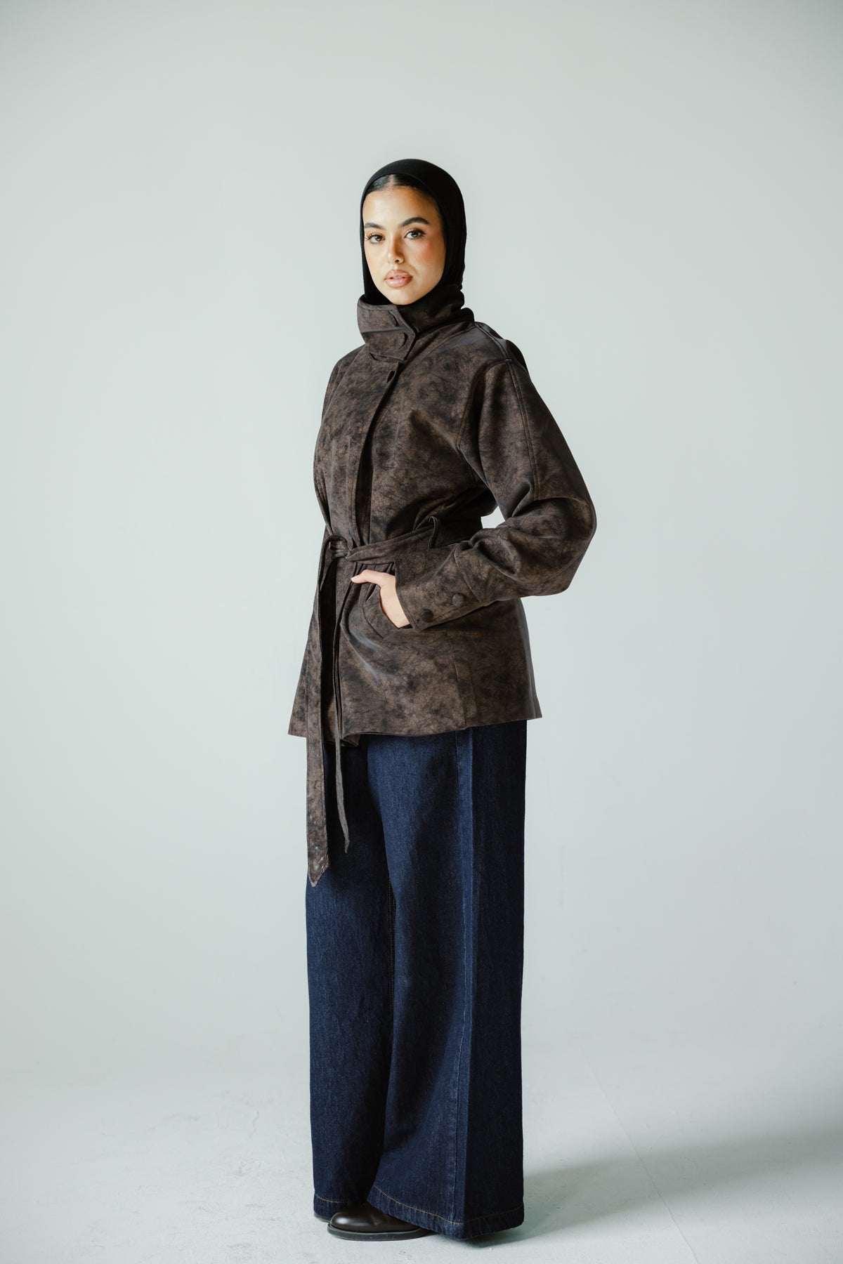 The Underwood Leather Jacket in Walnut