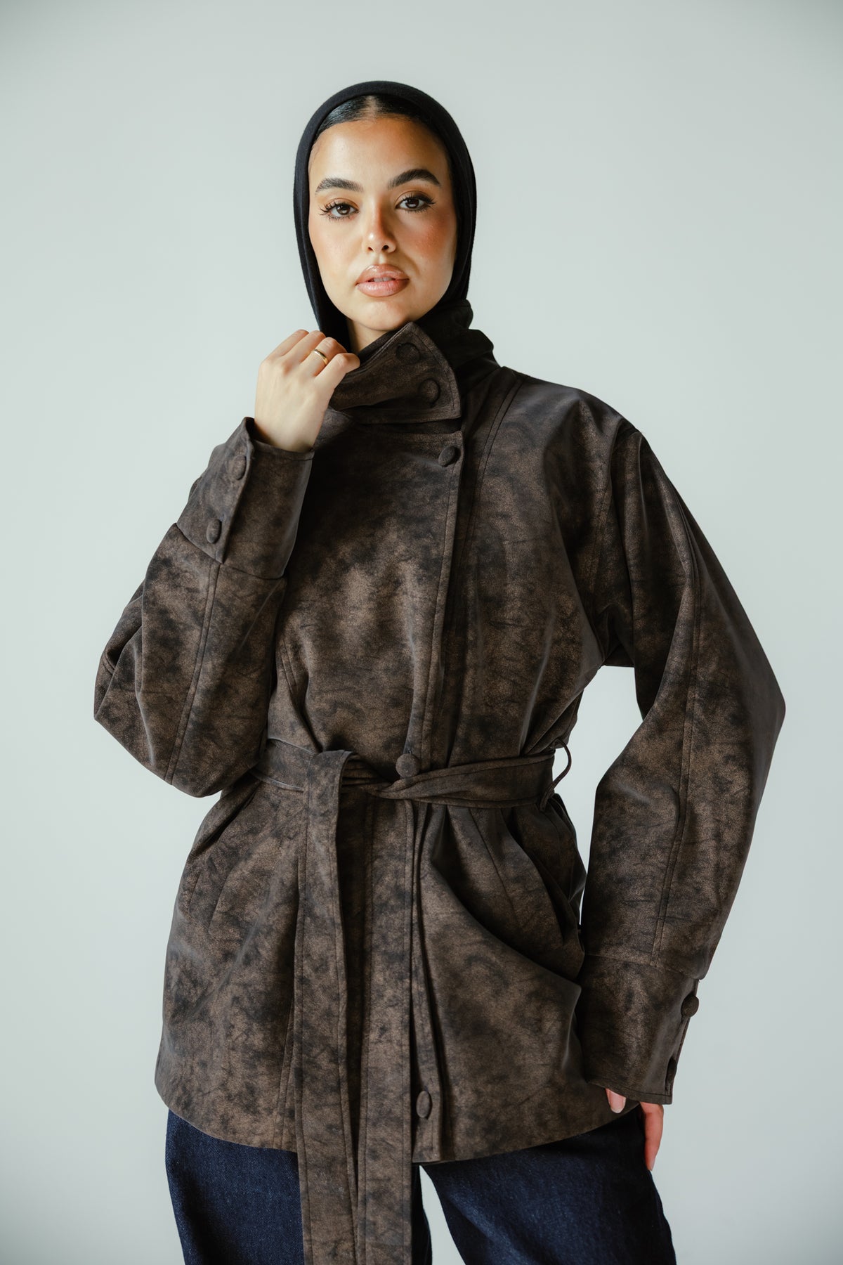 The Underwood Leather Jacket in Walnut