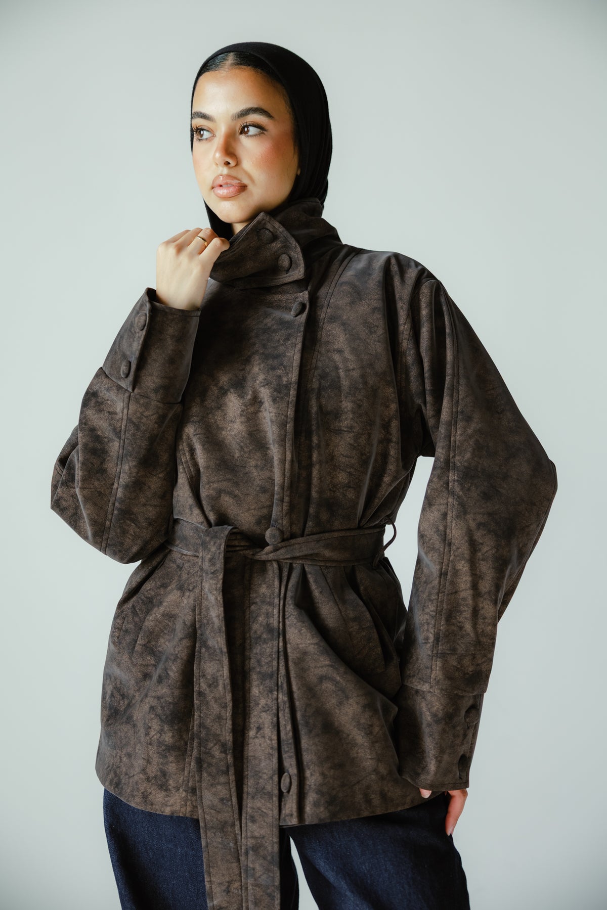 The Underwood Leather Jacket in Walnut