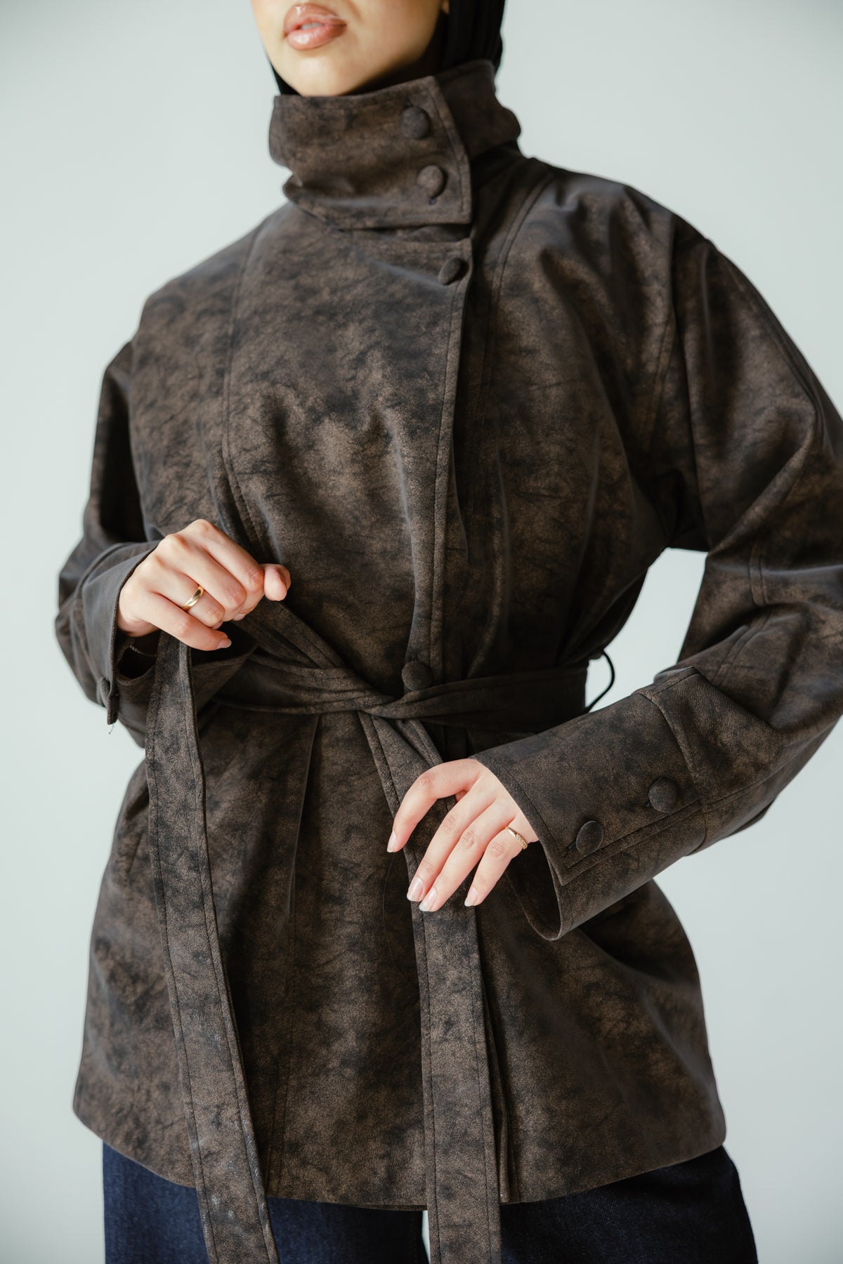 The Underwood Leather Jacket in Walnut