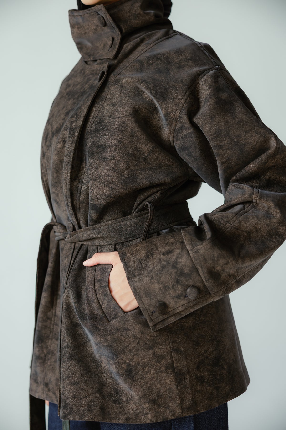 The Underwood Leather Jacket in Walnut