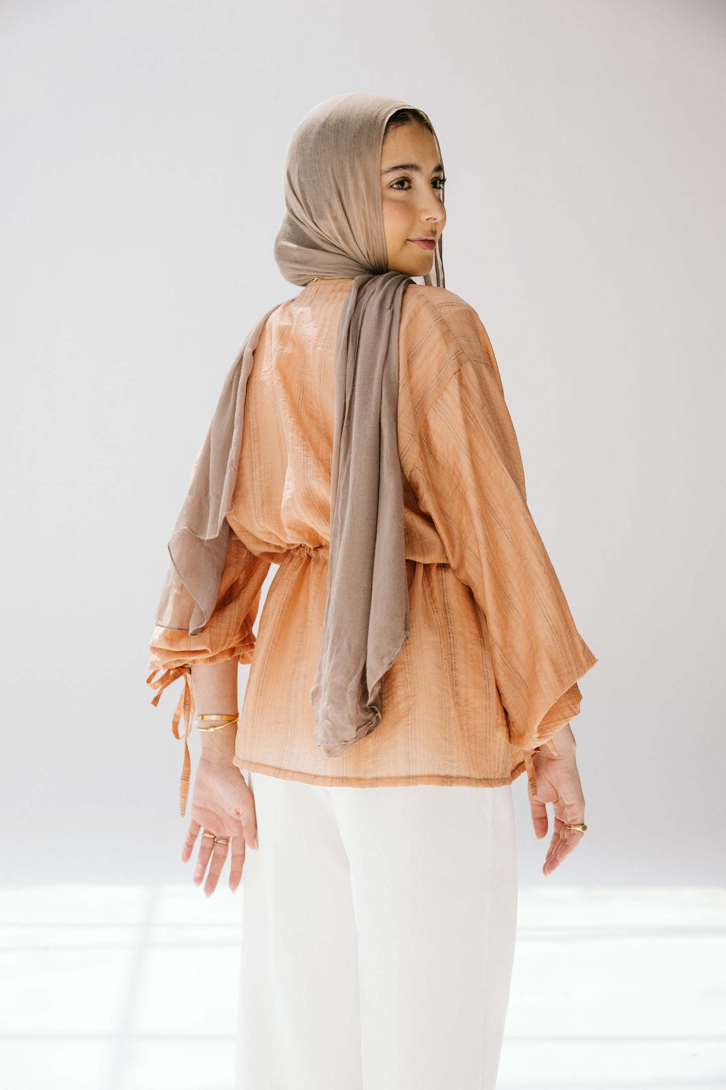 Marée blouse in Apricot