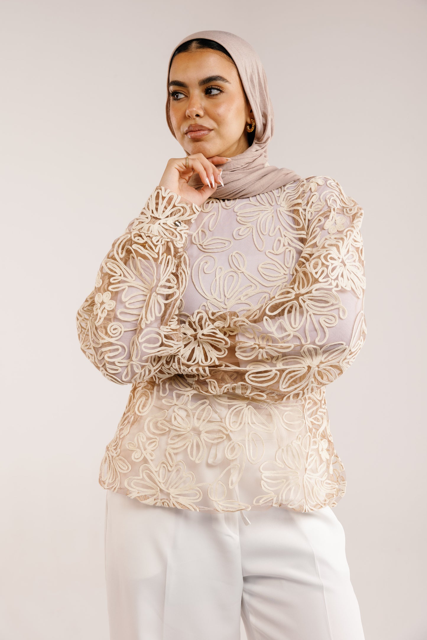 The Bloom Blouse in Vanilla