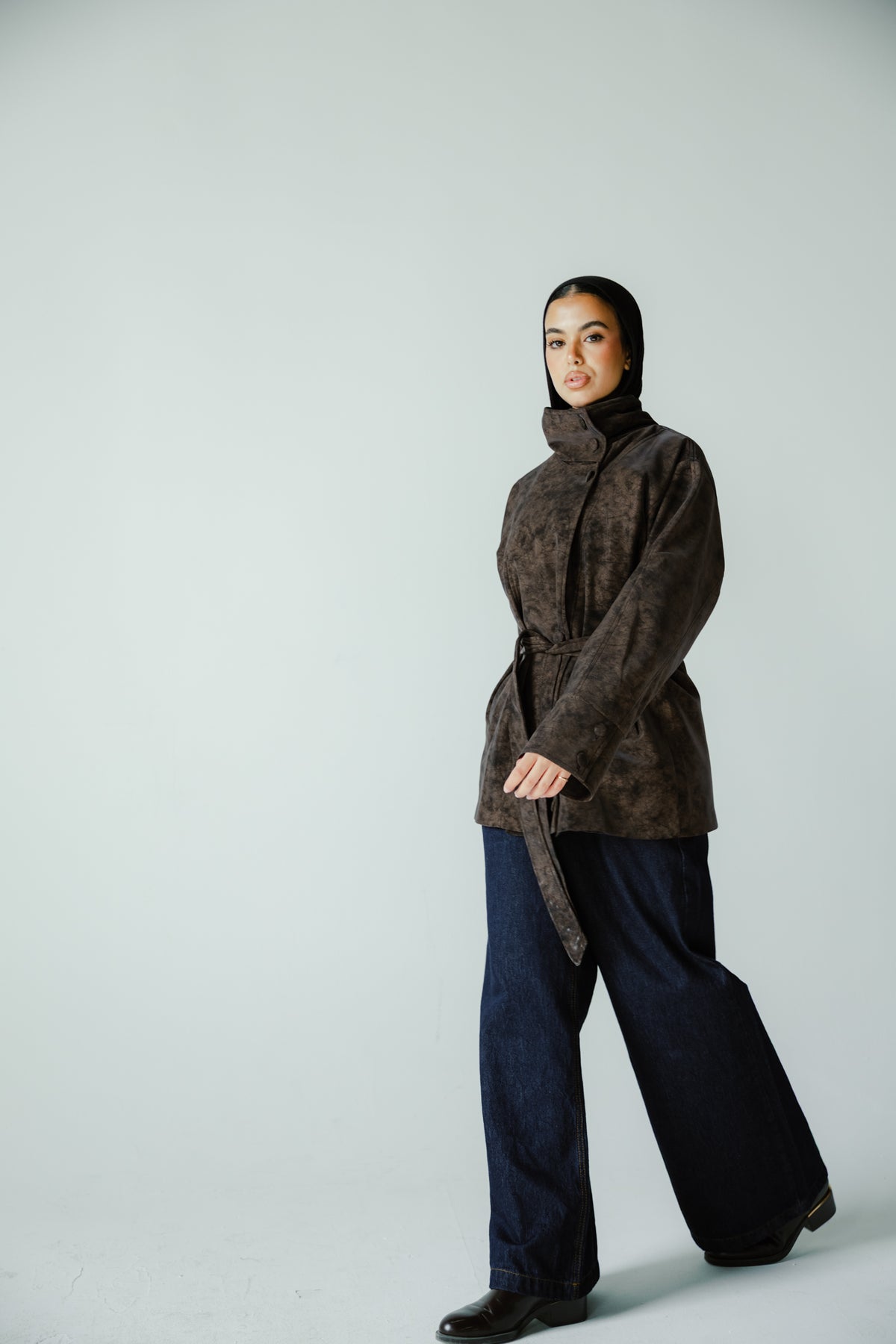 The Underwood Leather Jacket in Walnut