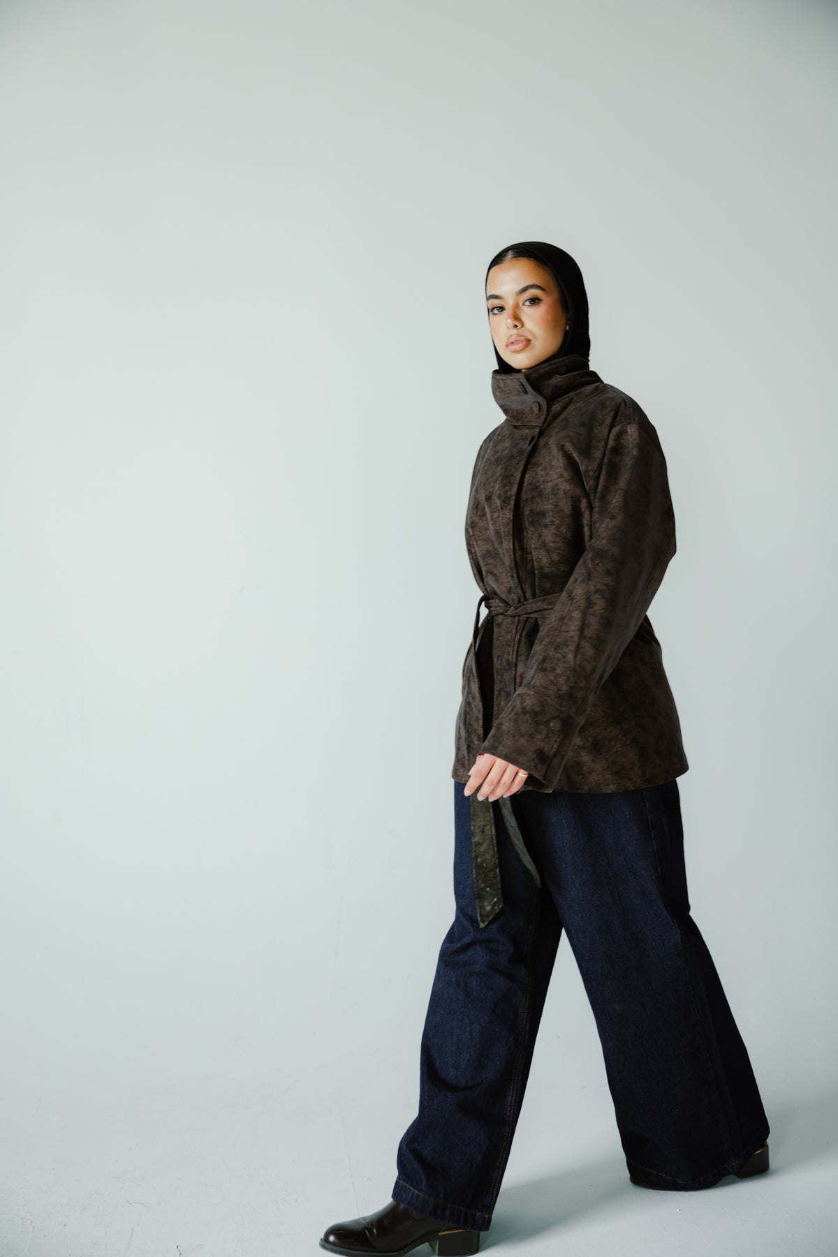 The Underwood Leather Jacket in Walnut