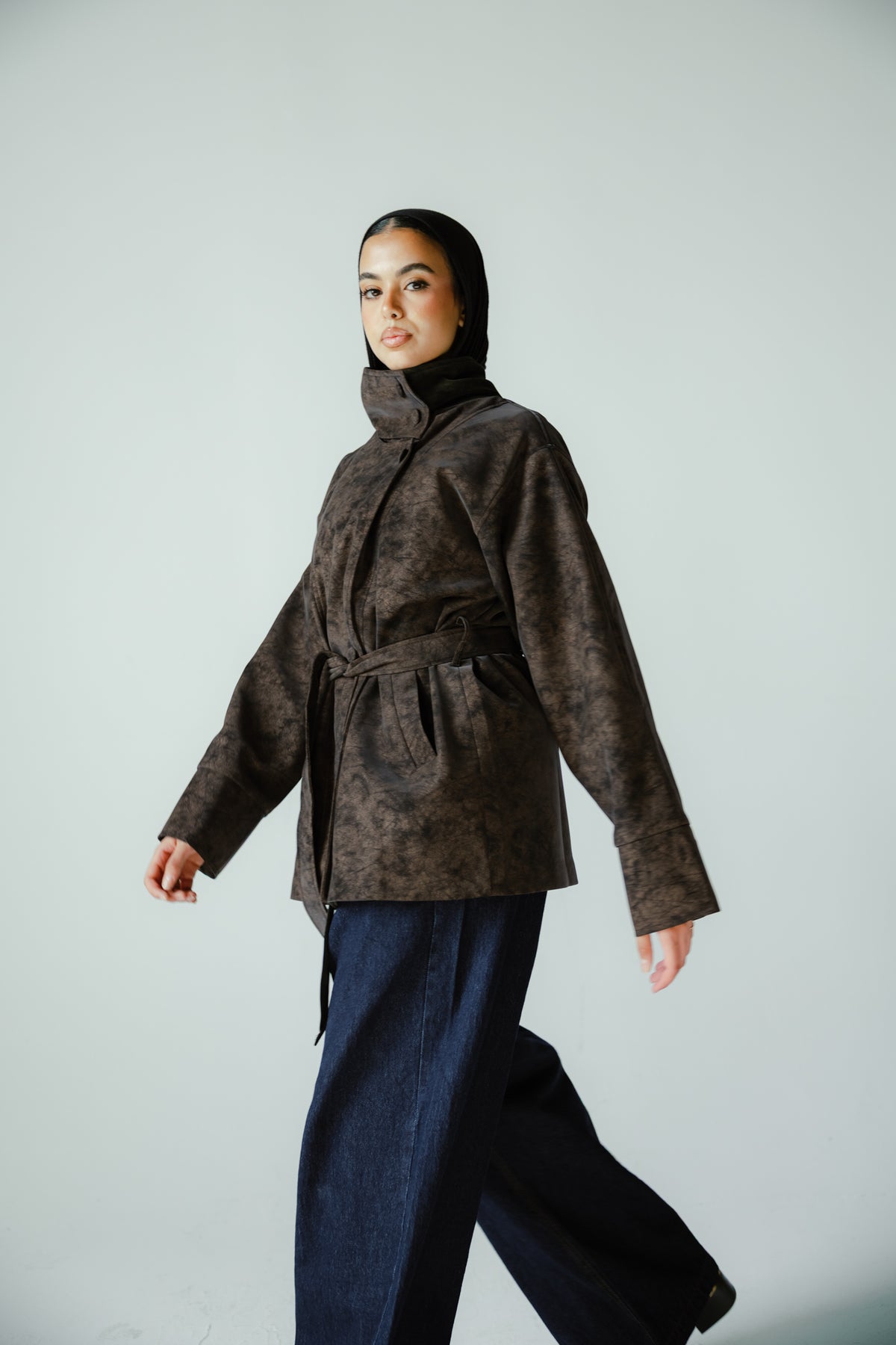 The Underwood Leather Jacket in Walnut