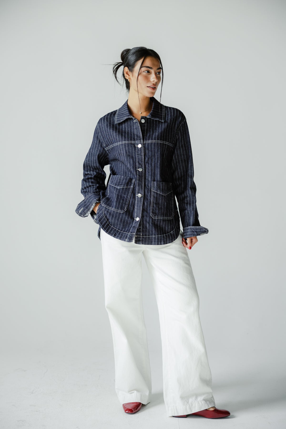 Stripe Utility Jacket
