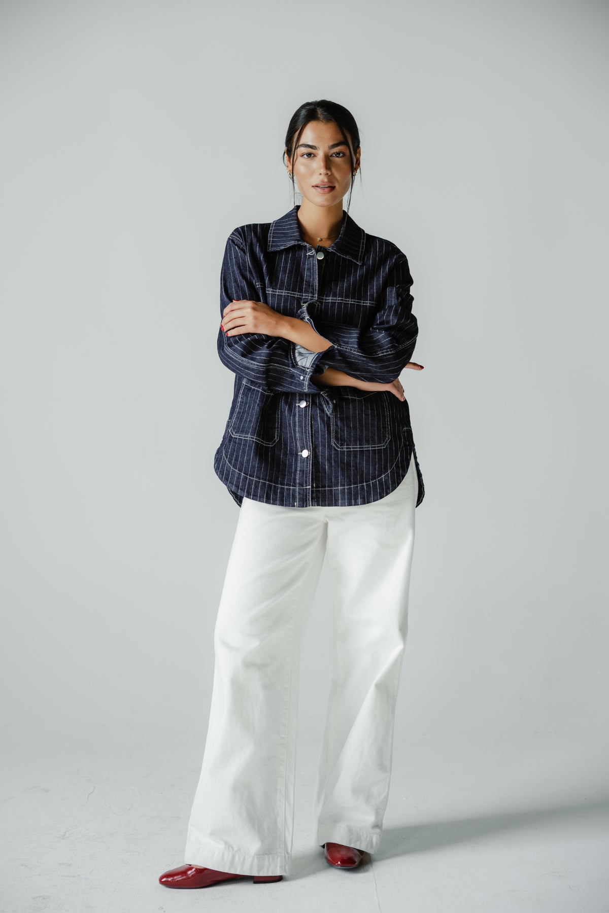 Stripe Utility Jacket