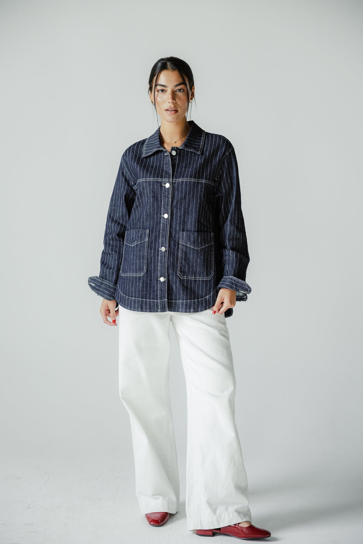 Stripe Utility Jacket