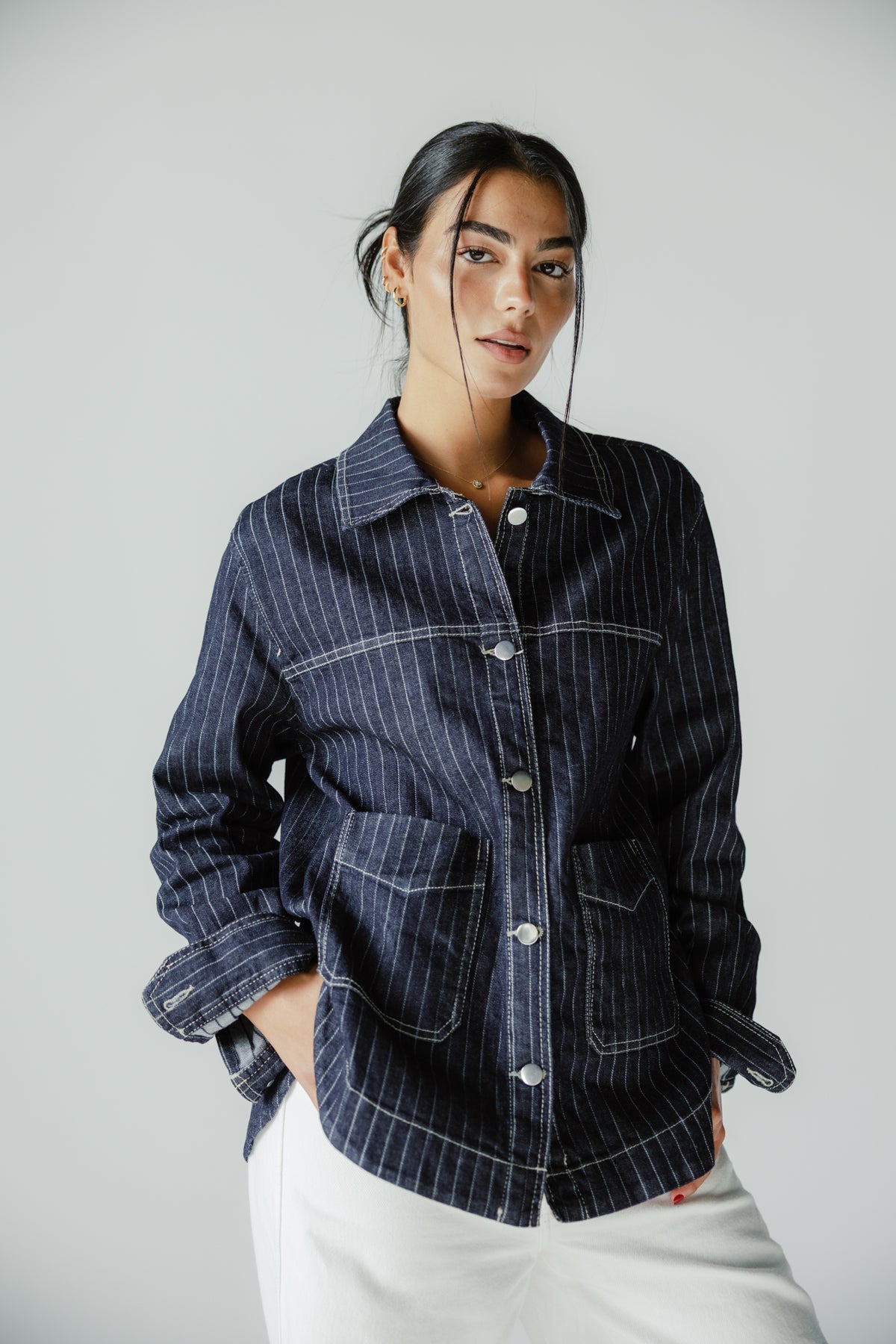 Stripe Utility Jacket