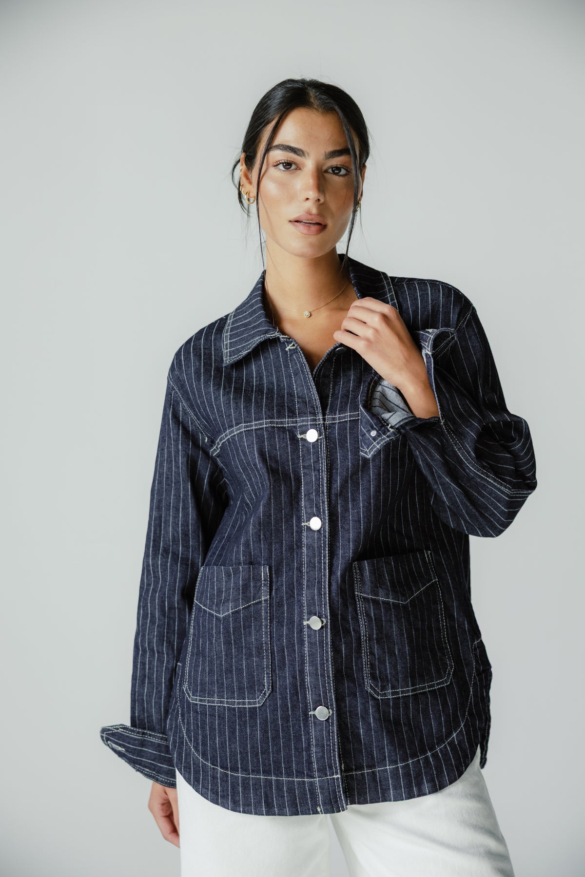 Stripe Utility Jacket