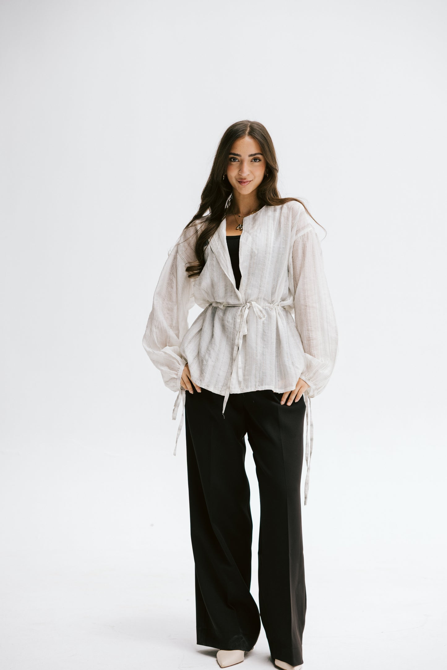 Marée blouse in Chalk white