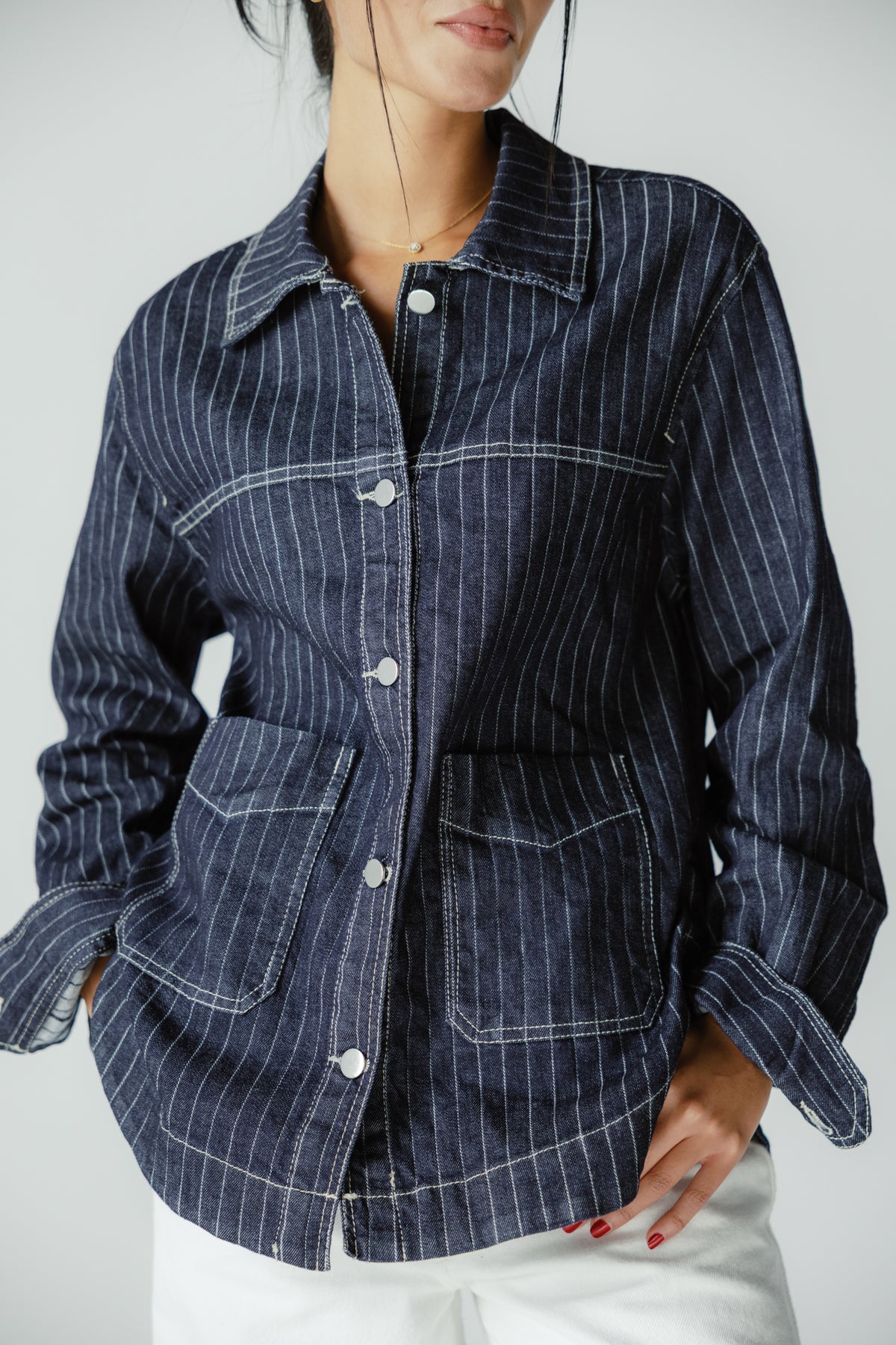 Stripe Utility Jacket