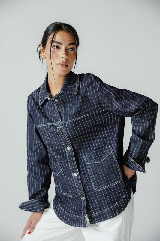 Stripe Utility Jacket