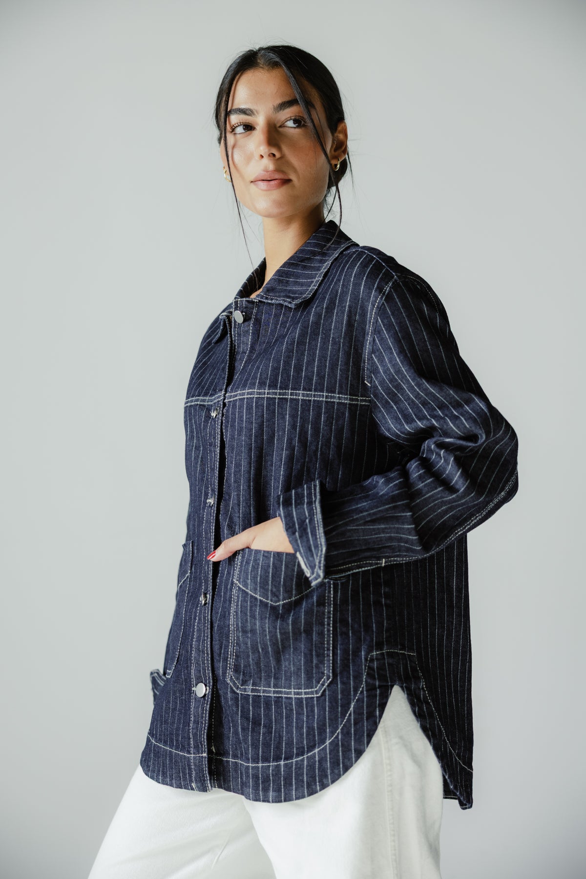Stripe Utility Jacket