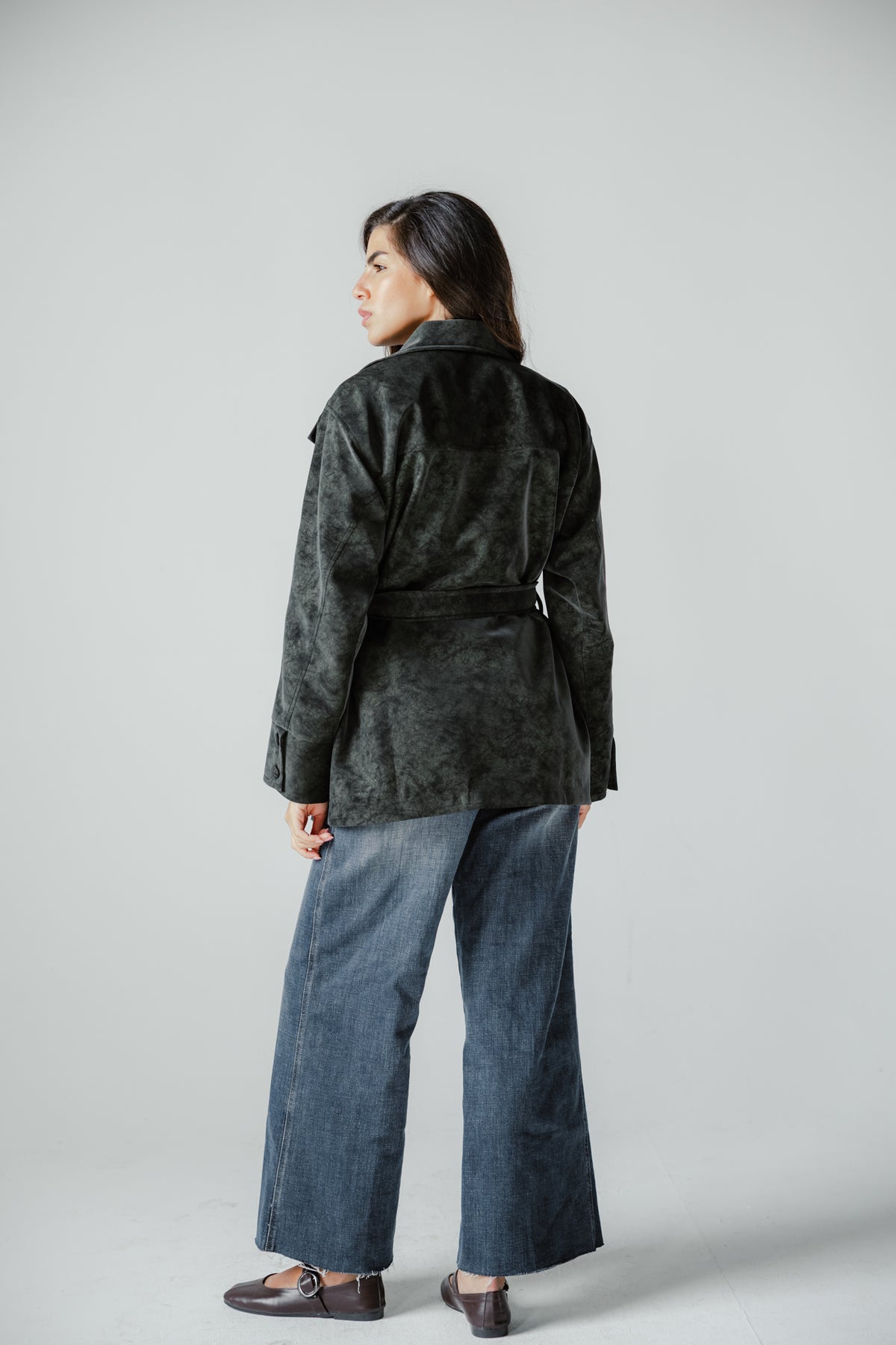 The Underwood Leather Jacket in Pine
