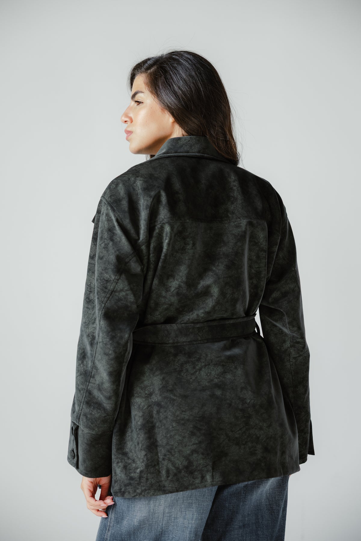 The Underwood Leather Jacket in Pine