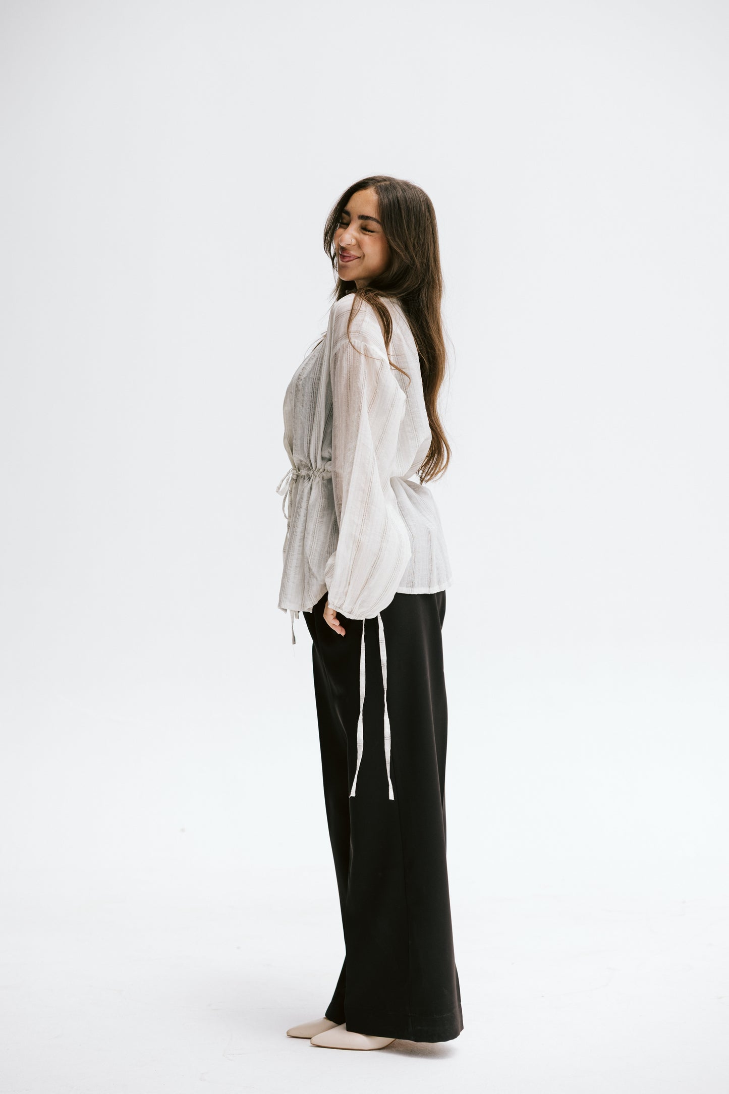 Marée blouse in Chalk white