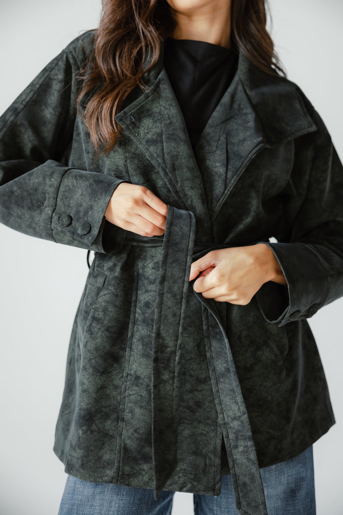 The Underwood Leather Jacket in Pine