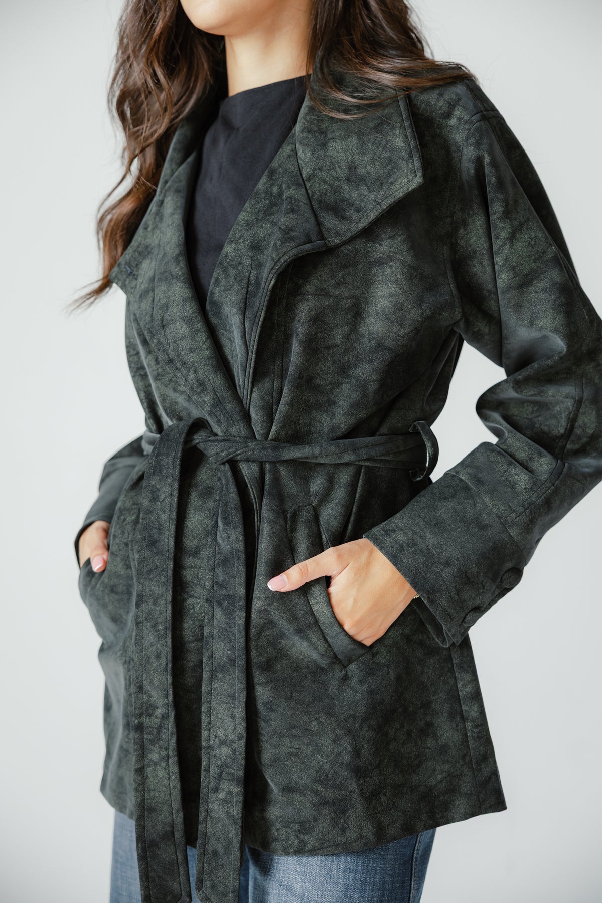 The Underwood Leather Jacket in Pine