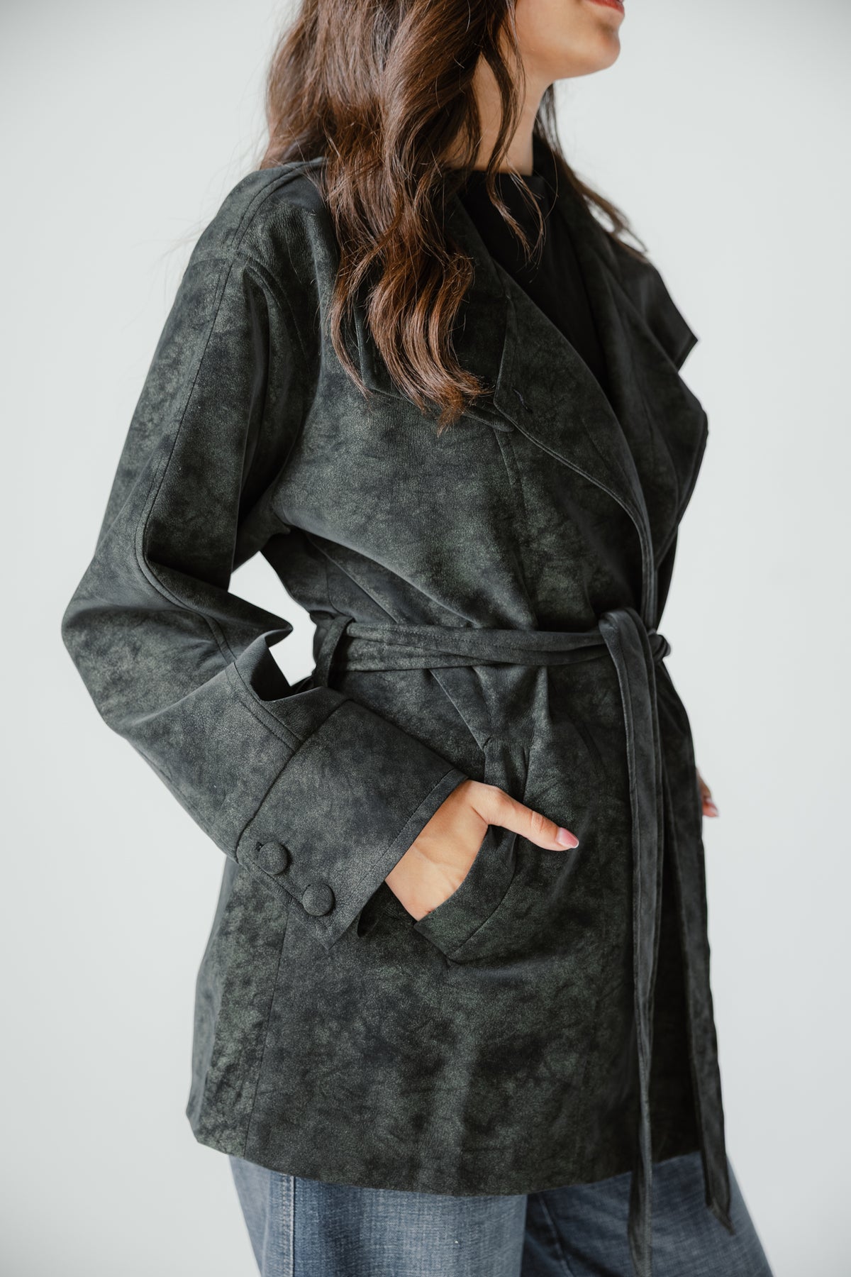 The Underwood Leather Jacket in Pine