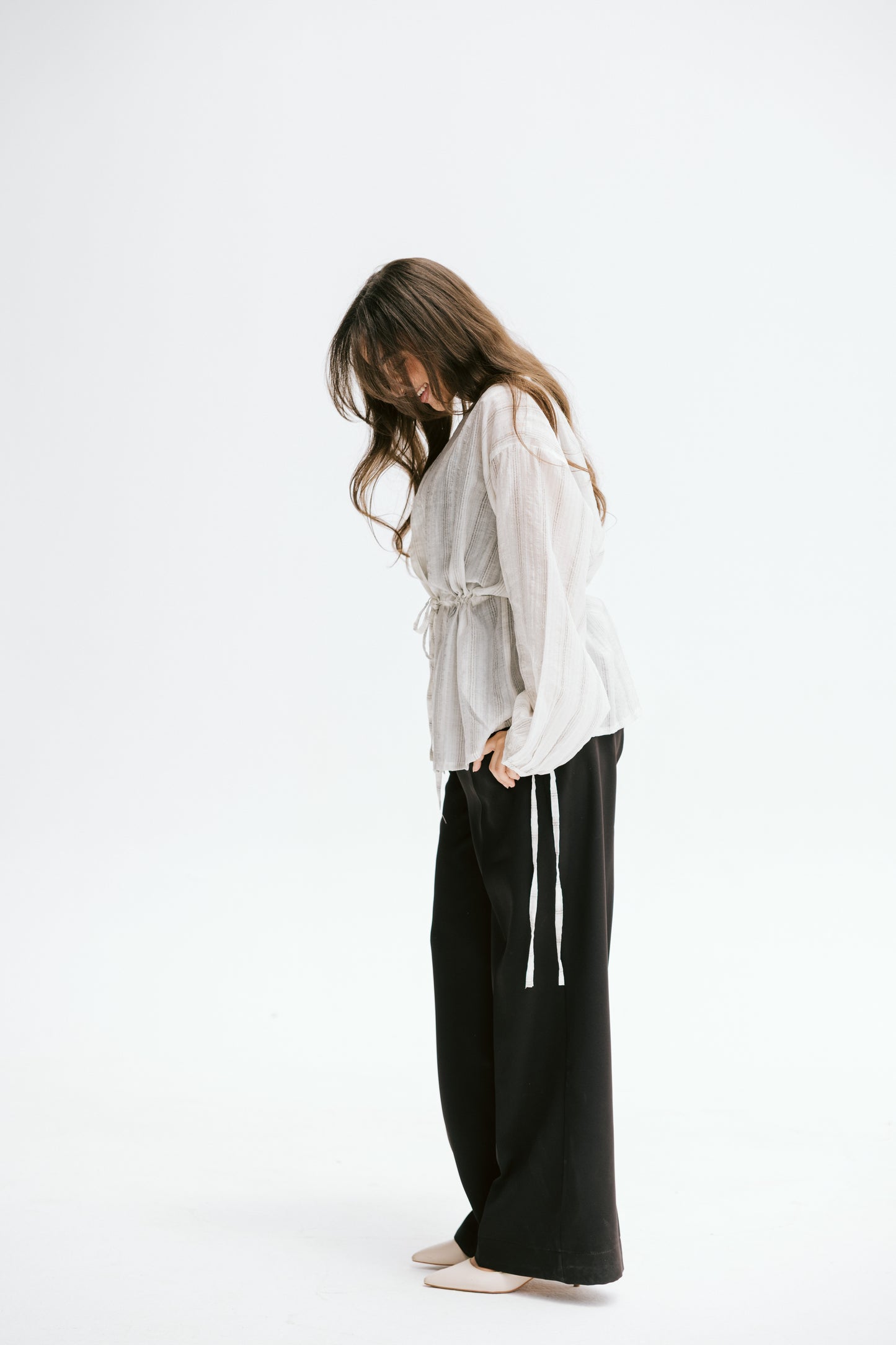 Marée blouse in Chalk white