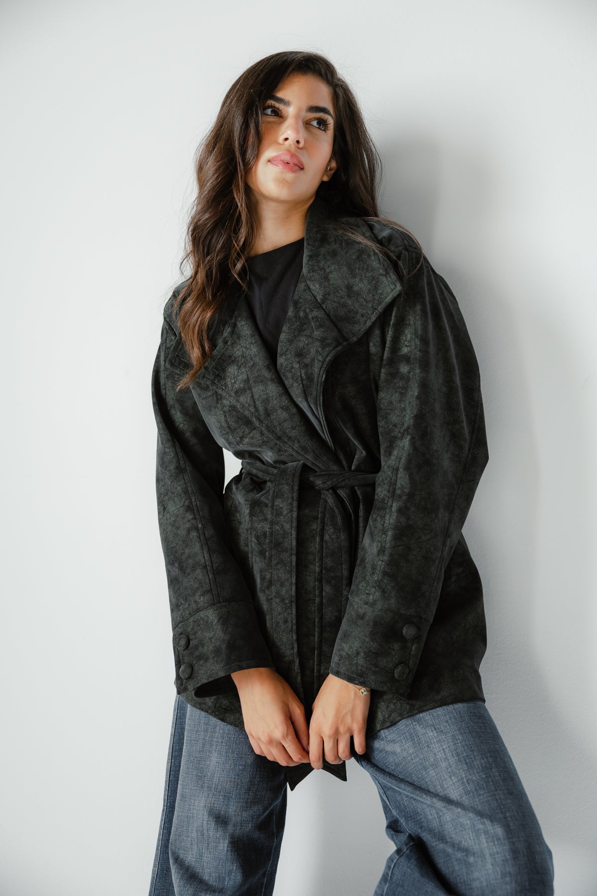 The Underwood Leather Jacket in Pine
