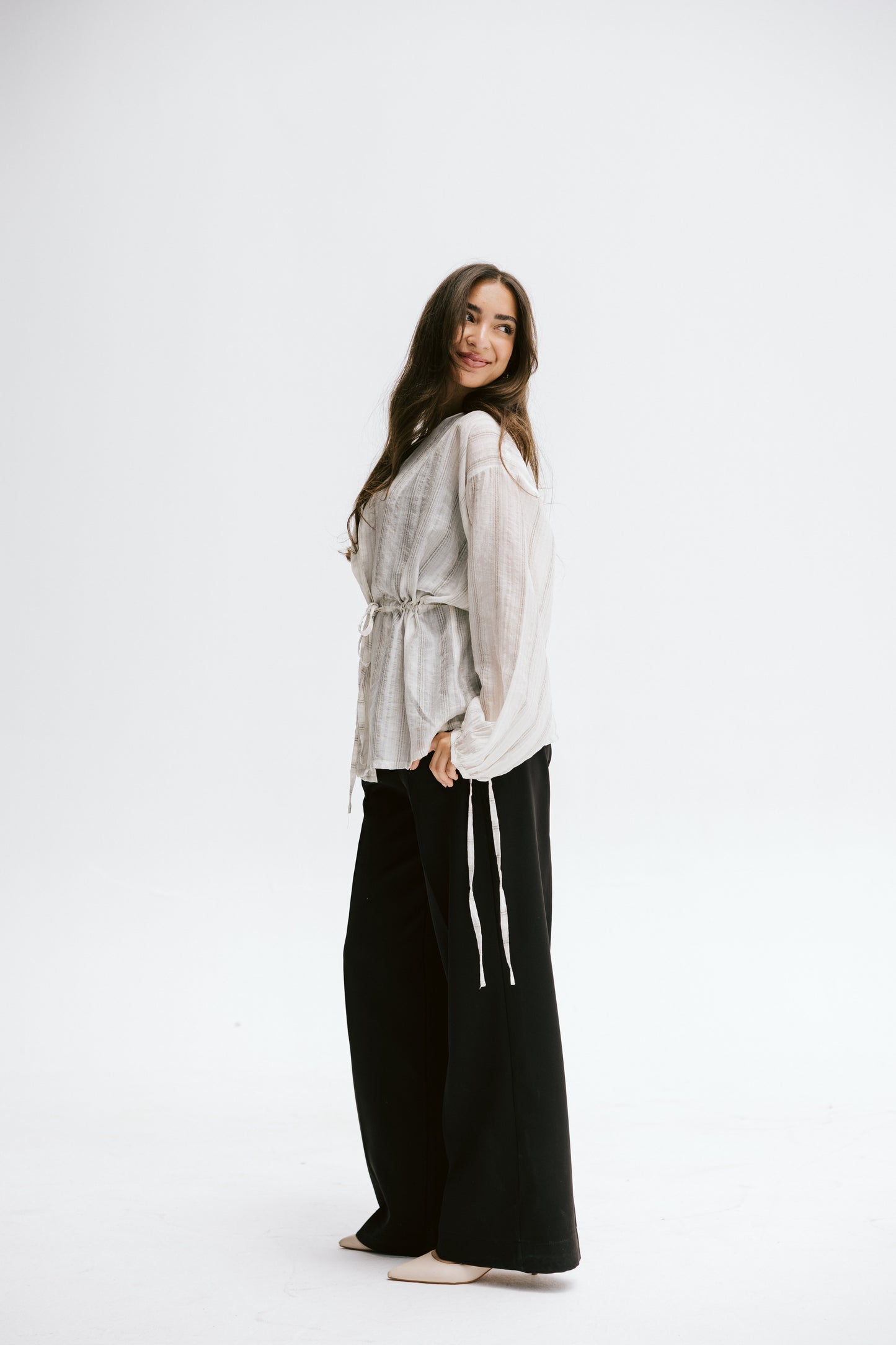Marée blouse in Chalk white