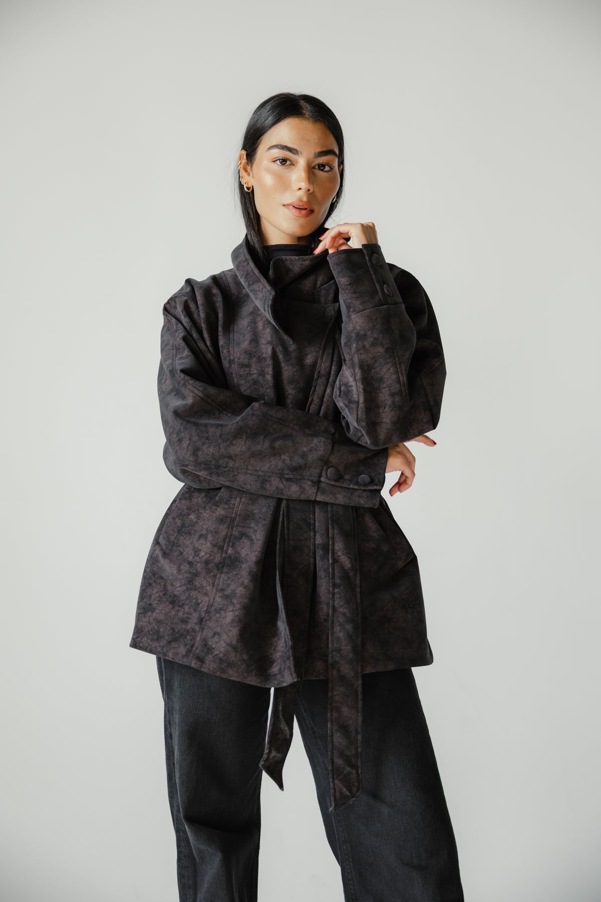 The Underwood Leather Jacket in Plum