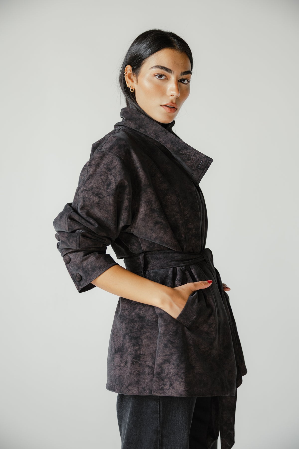 The Underwood Leather Jacket in Plum