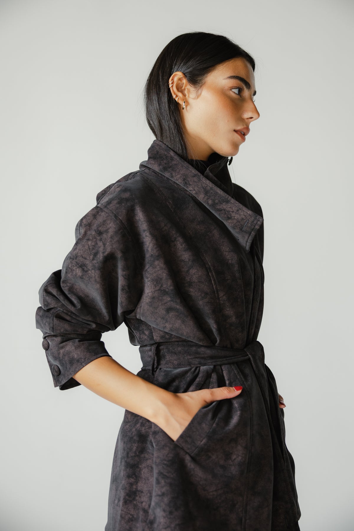 The Underwood Leather Jacket in Plum