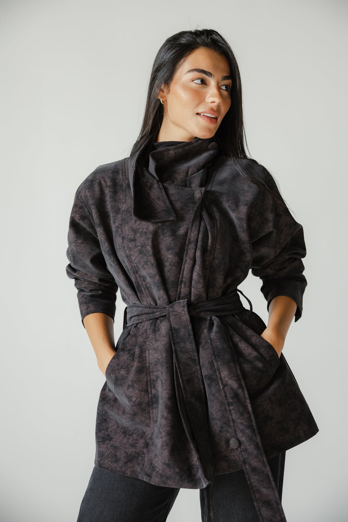 The Underwood Leather Jacket in Plum