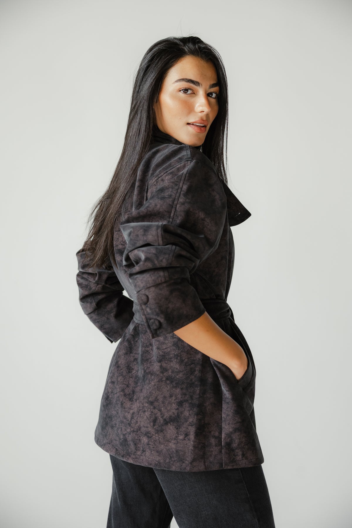 The Underwood Leather Jacket in Plum