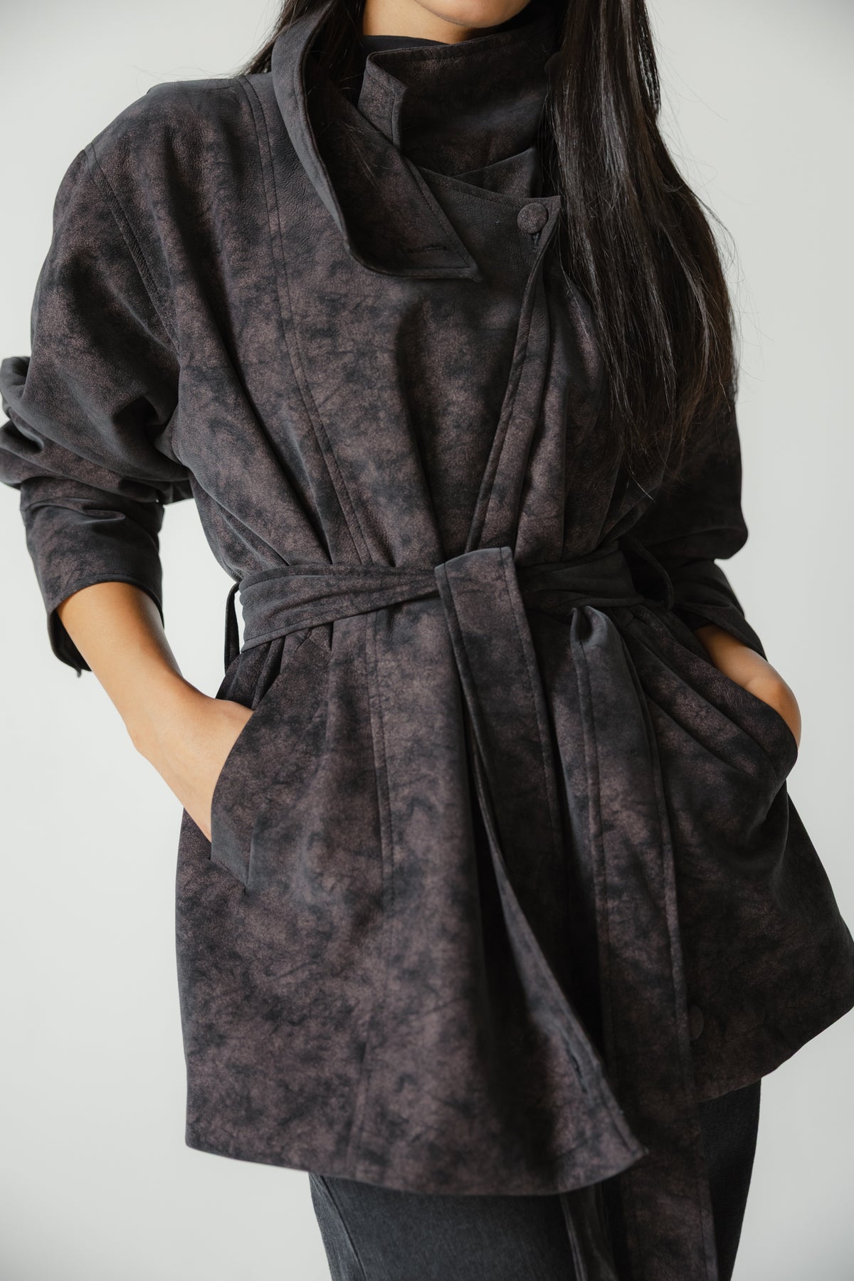 The Underwood Leather Jacket in Plum