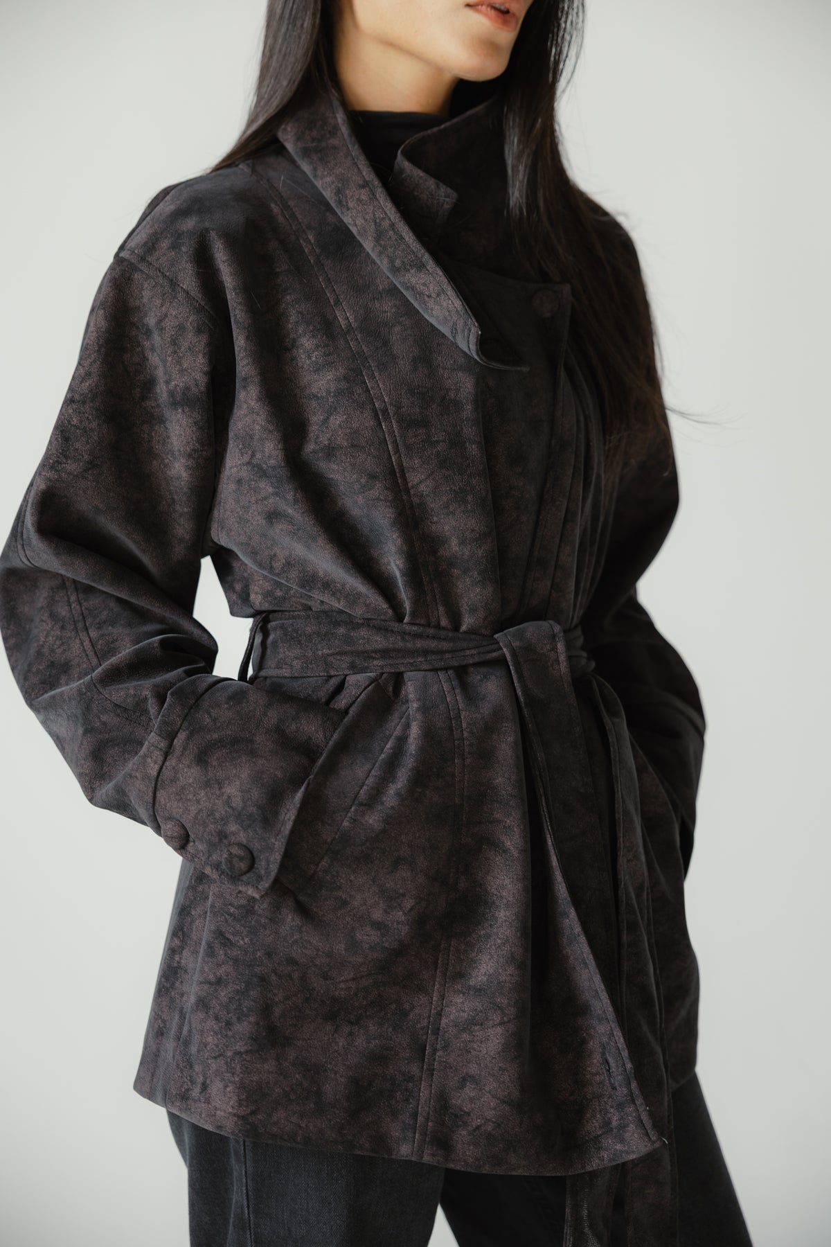 The Underwood Leather Jacket in Plum