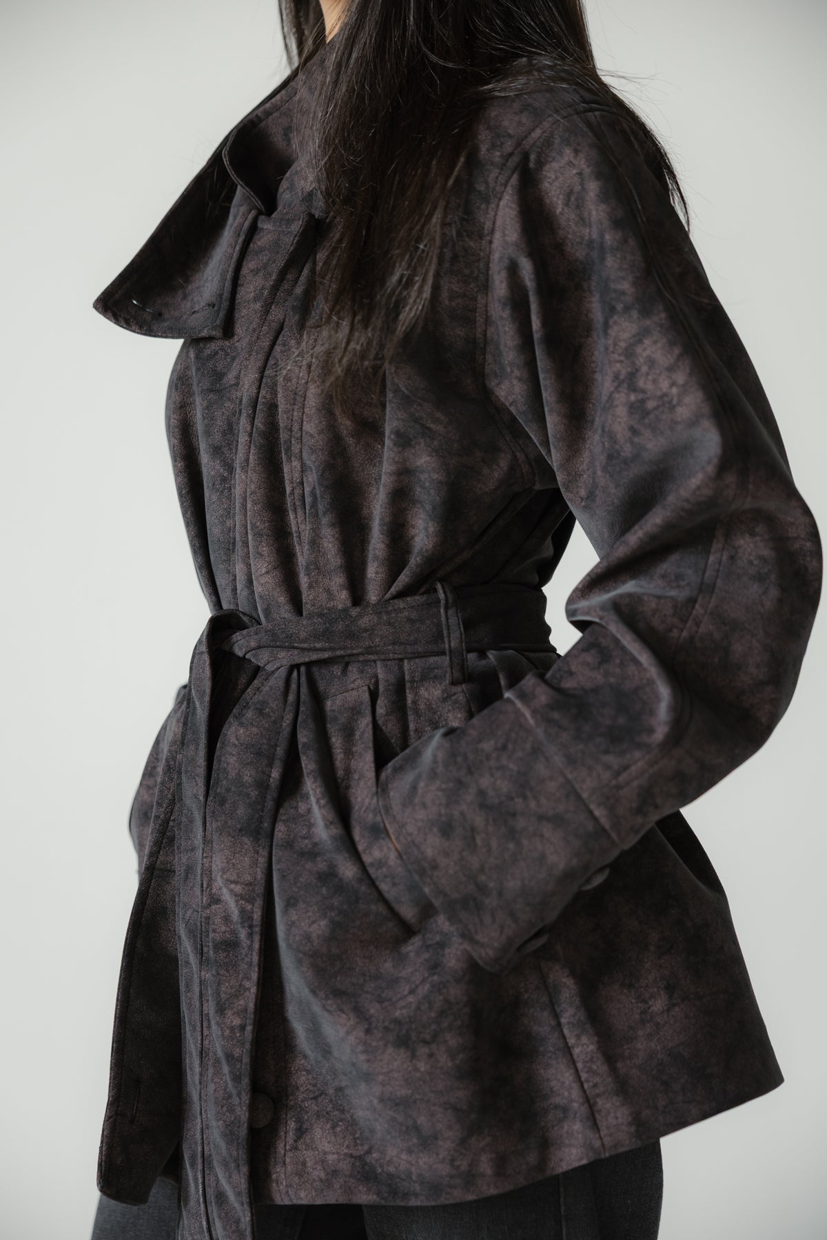 The Underwood Leather Jacket in Plum