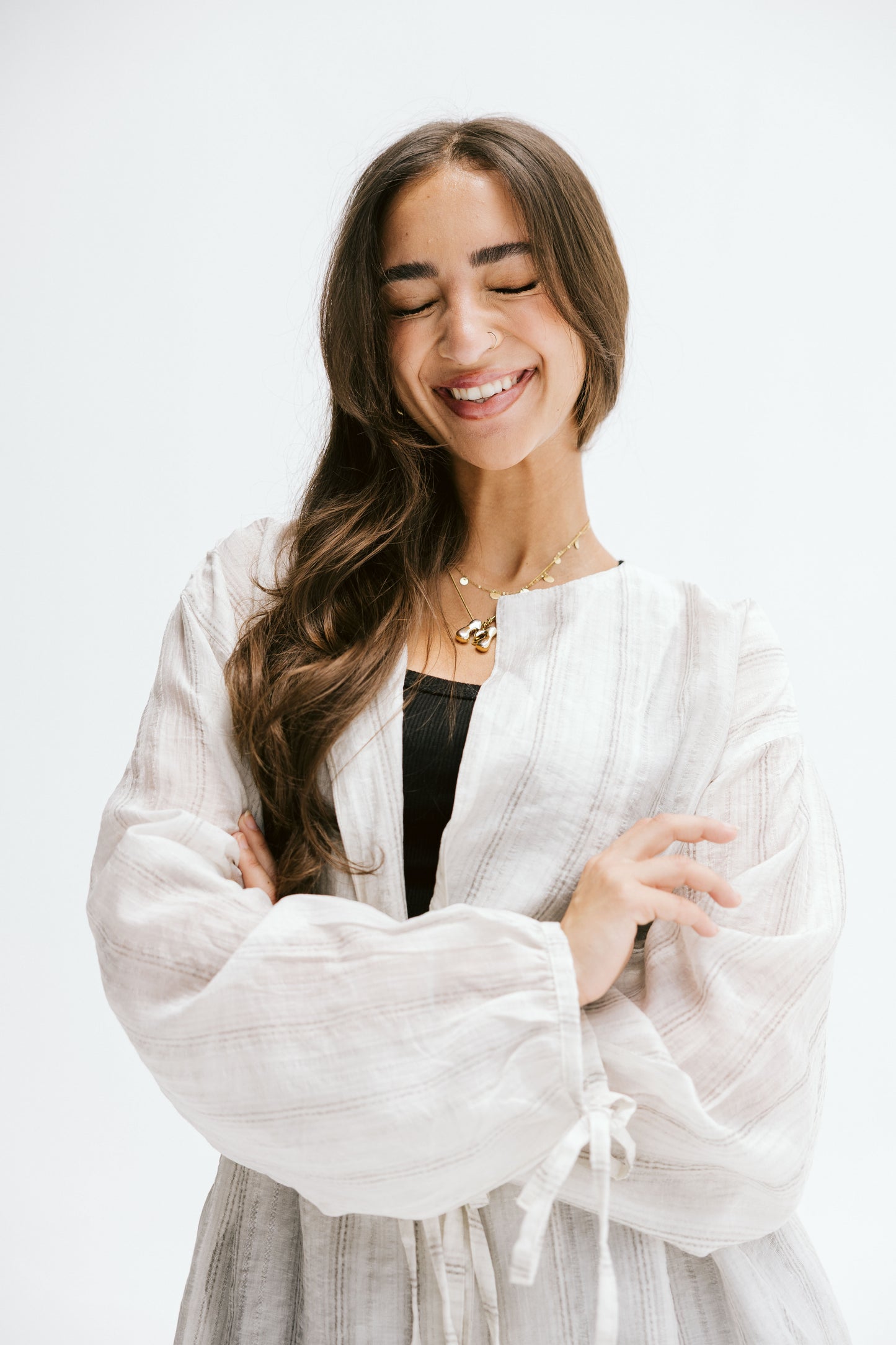 Marée blouse in Chalk white