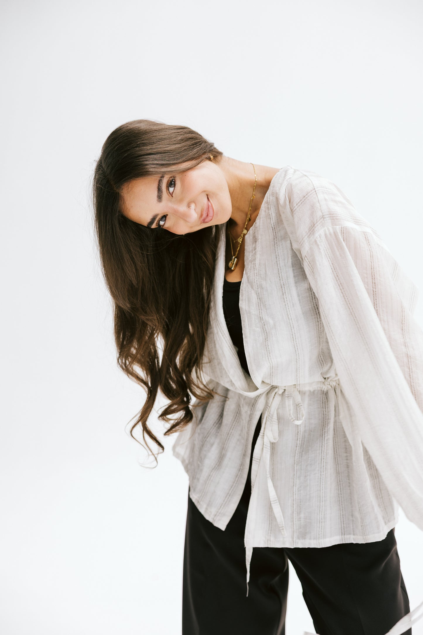 Marée blouse in Chalk white