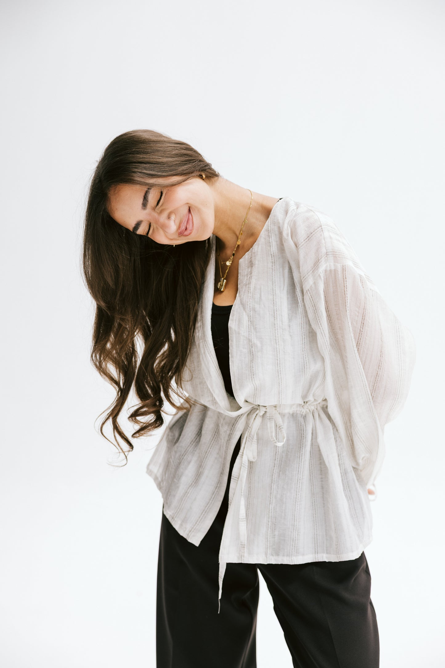 Marée blouse in Chalk white