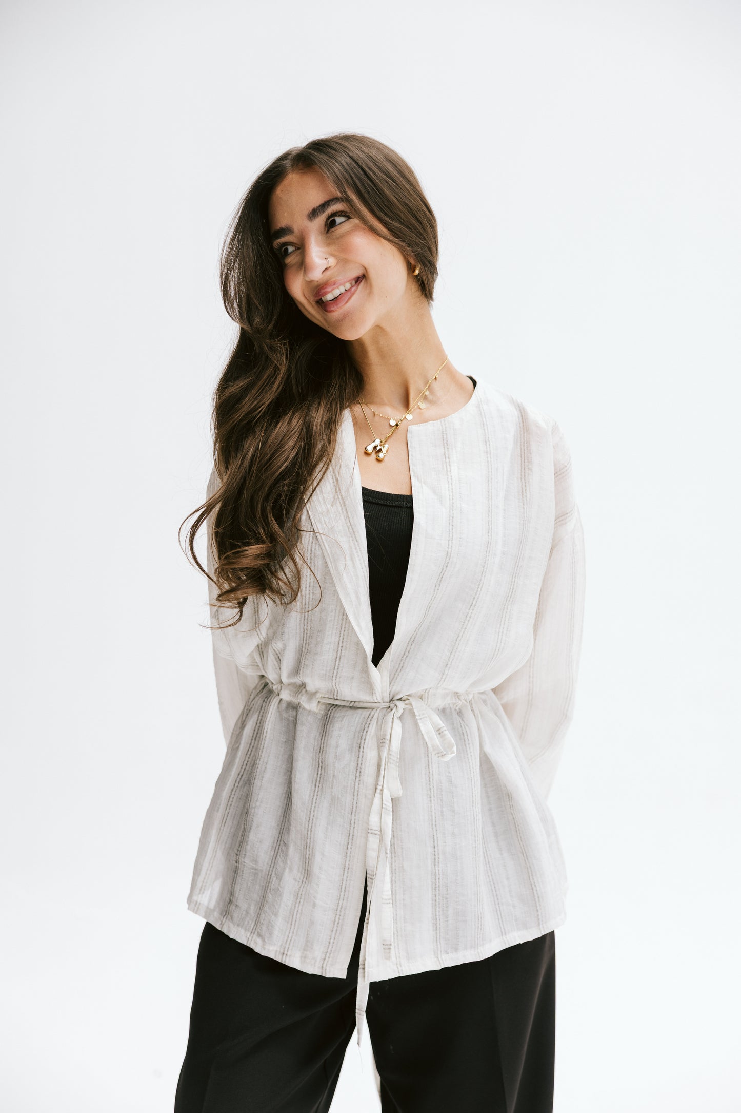 Marée blouse in Chalk white