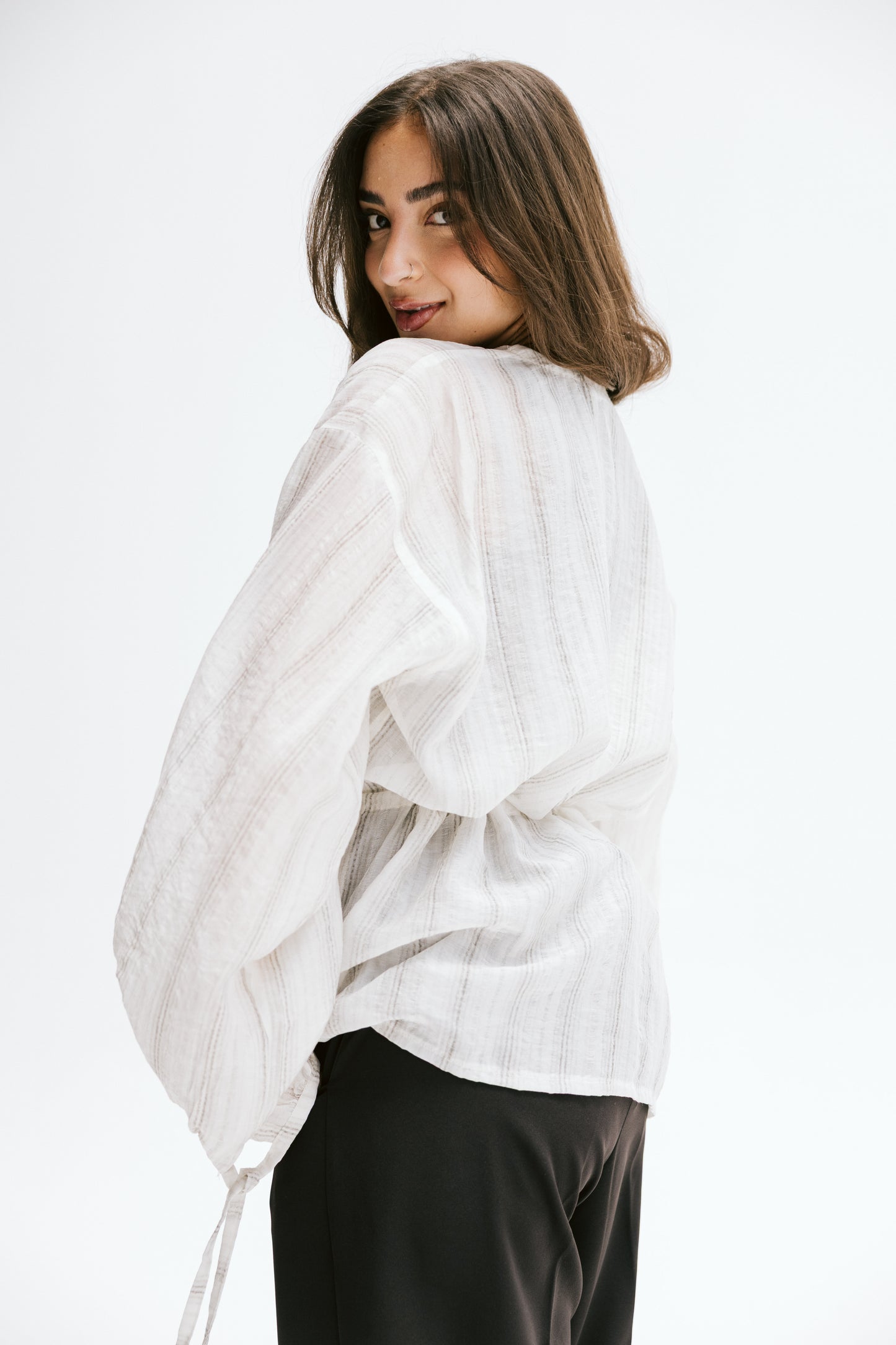 Marée blouse in Chalk white