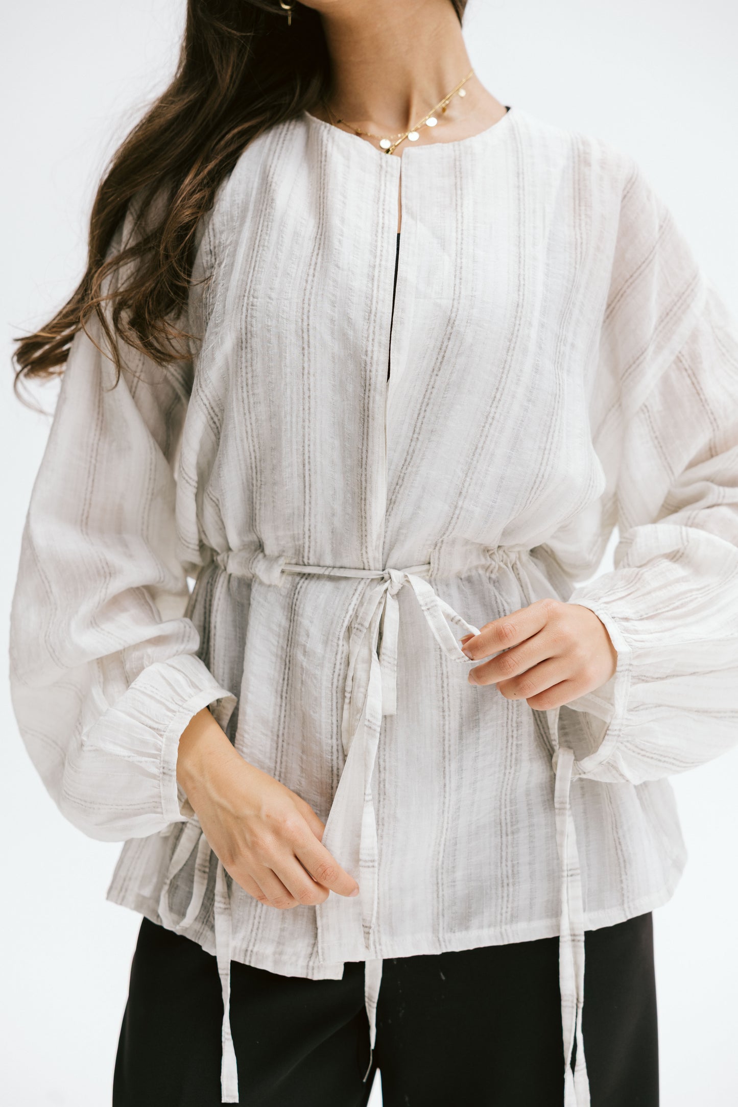 Marée blouse in Chalk white