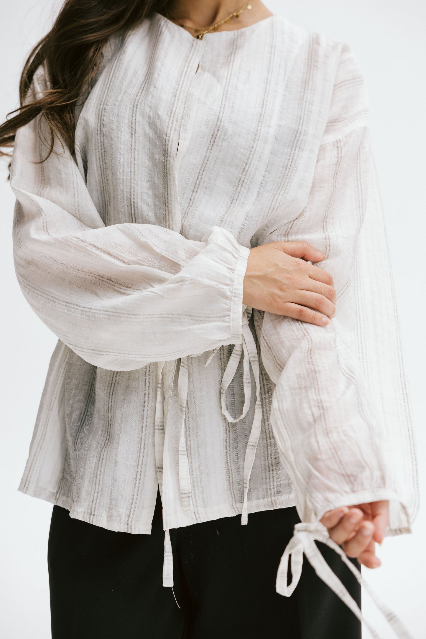 Marée blouse in Chalk white