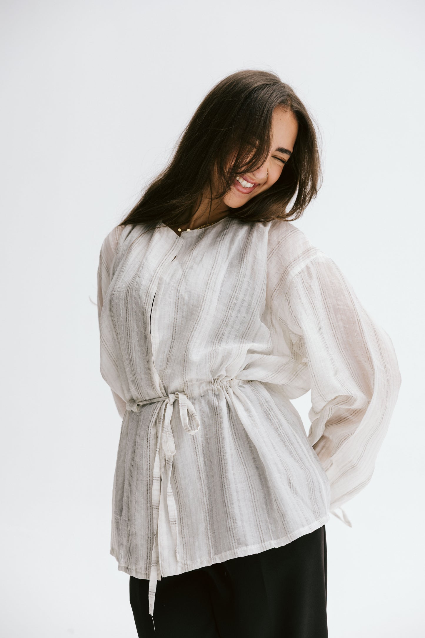 Marée blouse in Chalk white