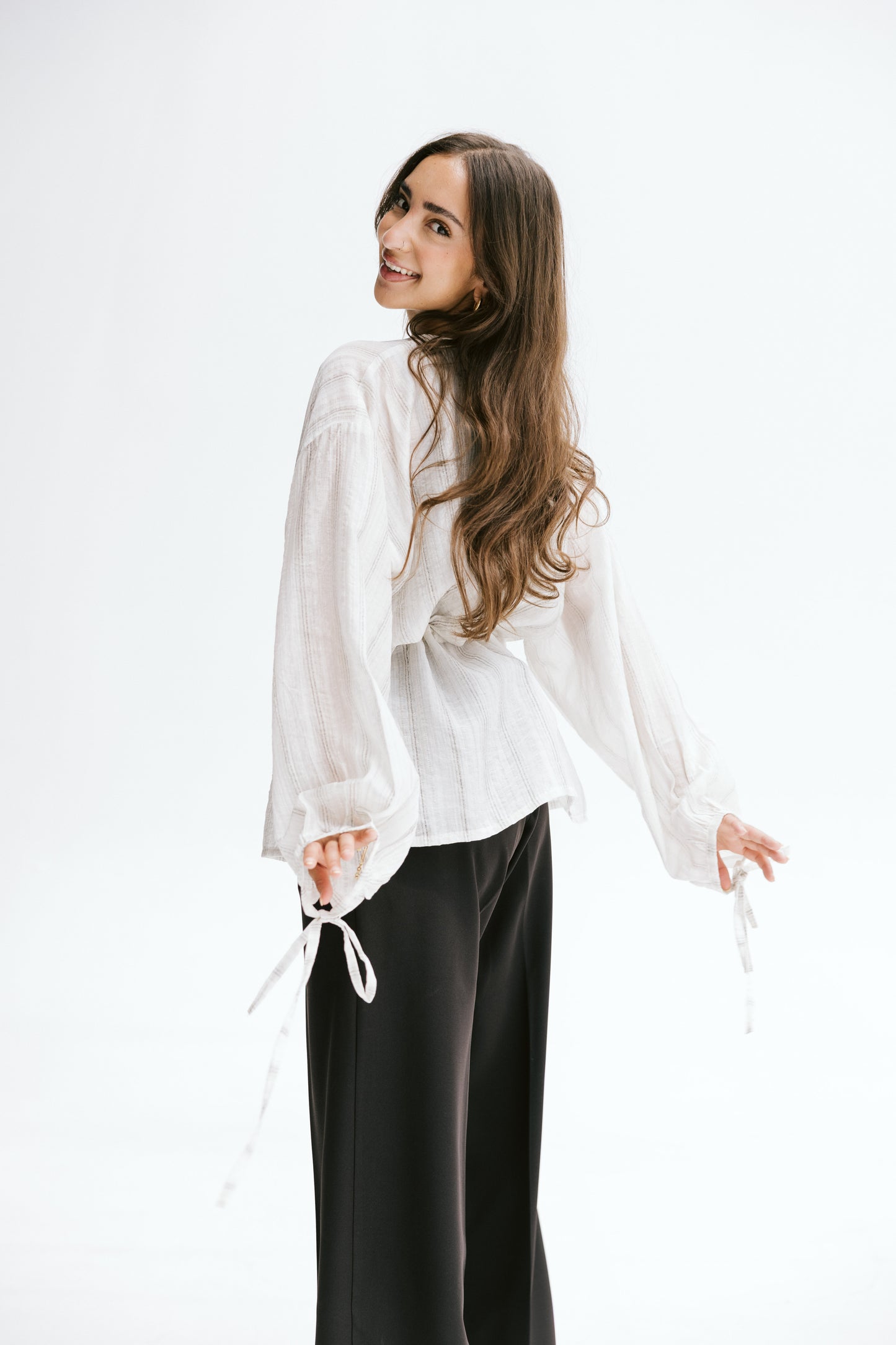 Marée blouse in Chalk white